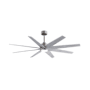 Matthews Fan Company Ariella-LK 64" 8 Blade Indoor / Outdoor Ceiling Fan Brushed Nickel / Barn Wood Tone