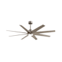 Matthews Fan Company Ariella-LK 64" 8 Blade Indoor / Outdoor Ceiling Fan Brushed Nickel / Gray Ash Tone