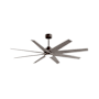 Matthews Fan Company Ariella-LK 64" 8 Blade Indoor / Outdoor Ceiling Fan Textured Bronze / Brushed Nickel