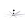 Matthews Fan Company Ariella-LK 64" 8 Blade Indoor / Outdoor Ceiling Fan Textured Bronze / Matte White