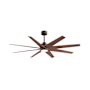 Matthews Fan Company Ariella-LK 64" 8 Blade Indoor / Outdoor Ceiling Fan Textured Bronze / Walnut Tone