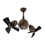 Matthews Fan Company Acqua 16" 6 Blade Indoor LED Ceiling Fan with Remote Control Textured Bronze / Matte Black