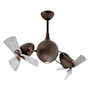 Matthews Fan Company Acqua 16" 6 Blade Indoor LED Ceiling Fan with Remote Control Textured Bronze / Barnwood