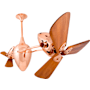 Matthews Fan Company Ar Ruthiane 16" 6 Blade Indoor Ceiling Fan Polished Copper