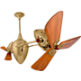 Matthews Fan Company Ar Ruthiane 16" 6 Blade Indoor Ceiling Fan Polished Brass