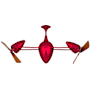 Matthews Fan Company Ar Ruthiane 16" 6 Blade Indoor Ceiling Fan Red
