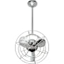 Matthews Fan Company Bianca Direcional 13" 3 Blade Indoor Ceiling Fan with Wall Control Chrome (Damp Location)