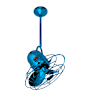 Matthews Fan Company Bianca Direcional 13" 3 Blade Indoor Ceiling Fan with Wall Control Light Blue