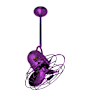 Matthews Fan Company Bianca Direcional 13" 3 Blade Indoor Ceiling Fan with Wall Control Light Purple