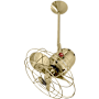 Matthews Fan Company Bianca Direcional 13" 3 Blade Indoor Ceiling Fan with Wall Control Polished Brass