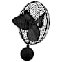 Matthews Fan Company Bruna Parede 13" 3 Blade Indoor Wall Mount Fan with Cage Black