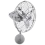 Matthews Fan Company Bruna Parede 13" 3 Blade Indoor Wall Mount Fan with Cage Brushed Nickel (Damp Location)
