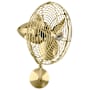 Matthews Fan Company Bruna Parede 13" 3 Blade Indoor Wall Mount Fan with Cage Brushed Brass