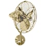 Matthews Fan Company Bruna Parede 13" 3 Blade Indoor Wall Mount Fan with Cage Brushed Copper