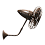 Matthews Fan Company Bruna Parede 13" 3 Blade Indoor Wall Mount Fan with Cage Bronzette
