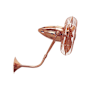 Matthews Fan Company Bruna Parede 13" 3 Blade Indoor Wall Mount Fan with Cage Polished Copper