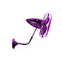 Matthews Fan Company Bruna Parede 13" 3 Blade Indoor Wall Mount Fan with Cage Light Purple