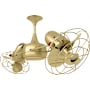 Matthews Fan Company Duplo-Dinamico 13" 6 Blade Indoor Ceiling Fan Brushed Brass