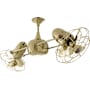 Matthews Fan Company Duplo-Dinamico 13" 6 Blade Indoor Ceiling Fan Polished Brass