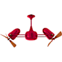 Matthews Fan Company Duplo-Dinamico 16" 6 Blade Indoor Ceiling Fan Red