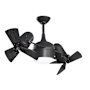 Matthews Fan Company Dagny LK 16" 6 Blade Indoor LED Ceiling Fan with Remote Control Matte Black / Matte Black