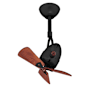 Matthews Fan Company Diane 16" 3 Blade Oscillating Indoor Ceiling Fan with Remote Control Black