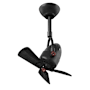Matthews Fan Company Diane 16" 3 Blade Indoor Ceiling Fan with Remote Control Matte Black / Matte Black