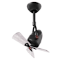 Matthews Fan Company Diane 16" 3 Blade Indoor Ceiling Fan with Remote Control Matte Black / Barnwood