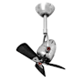 Matthews Fan Company Diane 16" 3 Blade Indoor Ceiling Fan with Remote Control Polished Chrome / Matte Black