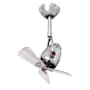 Matthews Fan Company Diane 16" 3 Blade Indoor Ceiling Fan with Remote Control Polished Chrome / Barnwood