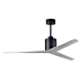 Matthews Fan Company Eliza 56" 3 Blade Indoor / Outdoor Ceiling Fan with Remote Control Matte Black / Barnwood