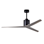 Matthews Fan Company Eliza 56" 3 Blade Indoor / Outdoor Ceiling Fan with Remote Control Matte Black / Gray Ash