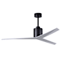 Matthews Fan Company Eliza 56" 3 Blade Indoor / Outdoor Ceiling Fan with Remote Control Matte Black / Gloss White