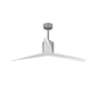 Matthews Fan Company Eliza 56" Paddle Wet Location Rated Indoor / Outdoor Ceiling Fan - Blades and Remote Control Included Brushed Nickel / White Blades