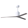 Matthews Fan Company Eliza 56" 3 Blade Indoor / Outdoor Ceiling Fan with Remote Control Gloss White / Old Oak