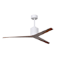 Matthews Fan Company Eliza 56" 3 Blade Indoor / Outdoor Ceiling Fan with Remote Control White / Walnut Blades