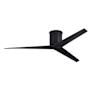 Matthews Fan Company Eliza 56" 3 Blade Indoor / Outdoor Hugger Ceiling Fan with Remote Control Matte Black