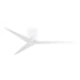 Matthews Fan Company Eliza 56" 3 Blade Indoor / Outdoor Hugger Ceiling Fan with Remote Control White / White