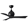Matthews Fan Company Irene-3 42" 3 Blade Indoor Ceiling Fan Matte Black