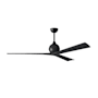 Matthews Fan Company Irene-3 72" 3 Blade Indoor / Outdoor Ceiling Fan Matte Black