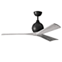 Matthews Fan Company Irene-3 52" 3 Blade Indoor Ceiling Fan Matte Black / Barnwood Tone