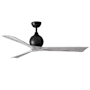 Matthews Fan Company Irene-3 60" 3 Blade Indoor Ceiling Fan Matte Black / Barnwood Tone