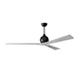 Matthews Fan Company Irene-3 72" 3 Blade Indoor / Outdoor Ceiling Fan Matte Black / Barn Wood Tone