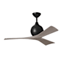 Matthews Fan Company Irene-3 42" 3 Blade Indoor Ceiling Fan Matte Black / Gray Ash