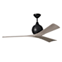 Matthews Fan Company Irene-3 52" 3 Blade Indoor Ceiling Fan Matte Black / Gray Ash