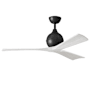 Matthews Fan Company Irene-3 52" 3 Blade Indoor Ceiling Fan Matte Black / Matte White