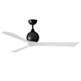 Matthews Fan Company Irene-3 60" 3 Blade Indoor Ceiling Fan Matte Black / Matte White