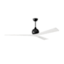 Matthews Fan Company Irene-3 72" 3 Blade Indoor / Outdoor Ceiling Fan Matte Black / Matte White