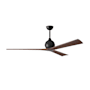 Matthews Fan Company Irene-3 72" 3 Blade Indoor / Outdoor Ceiling Fan Matte Black / Walnut Tone