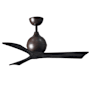 Matthews Fan Company Irene-3 42" 3 Blade Indoor Ceiling Fan Textured Bronze / Matte Black